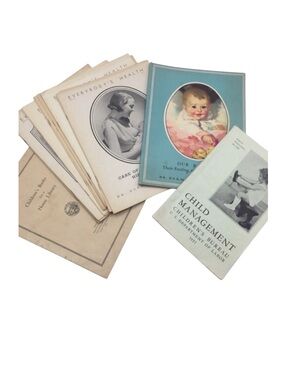 Baby Books Vintage Raising Feeding Care 1937